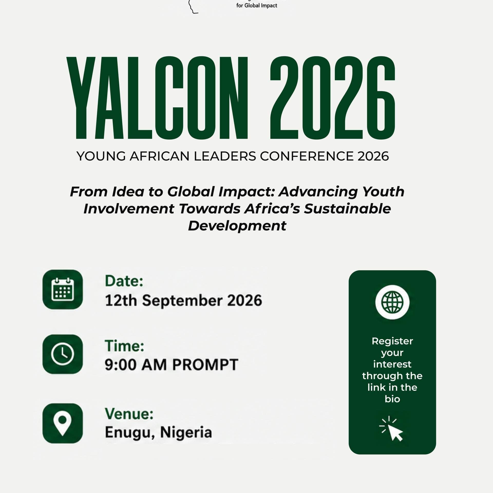 🌍 YALCON 2026 — YOUNG AFRICAN LEADERS CONFERENCE