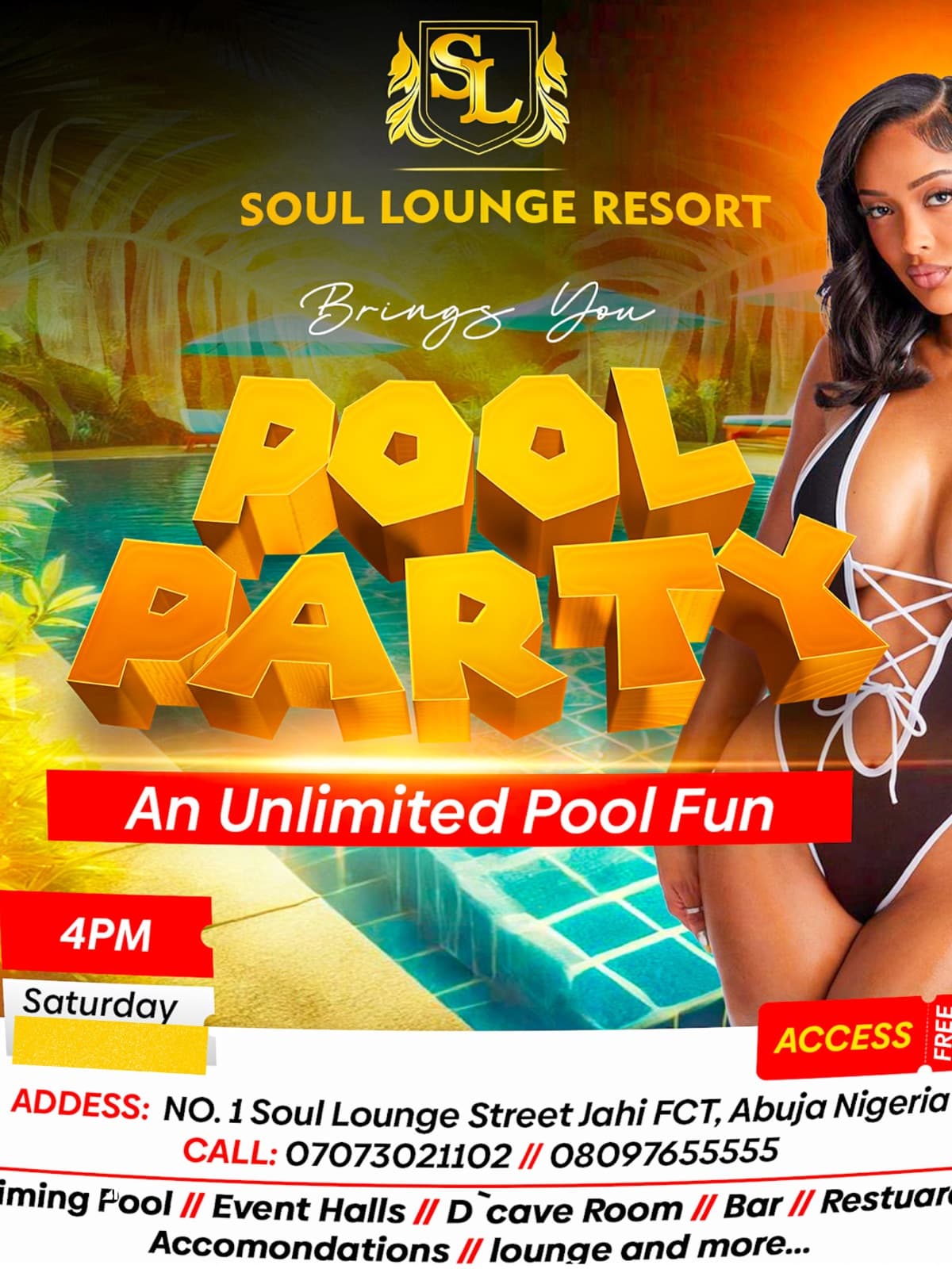 Soul lounge pool party