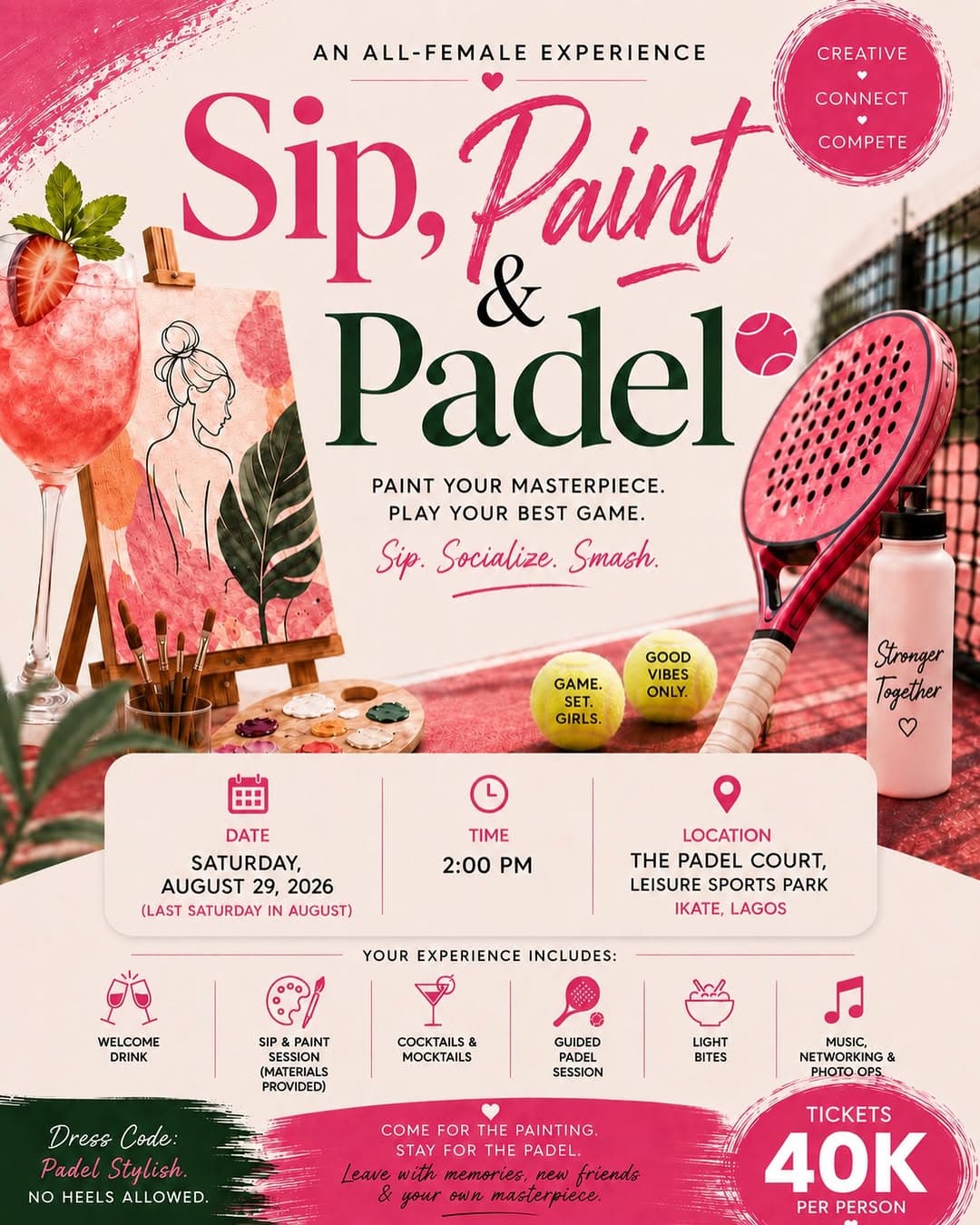 🎨🎾 SIP, PAINT & PADEL