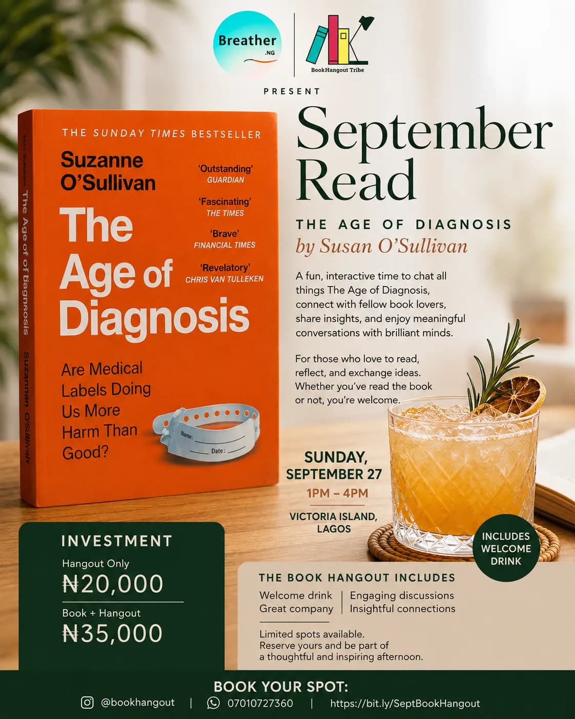 BOOK HANGOUT - SEPTEMBER READ: THE AGE OF DIAGNOSIS