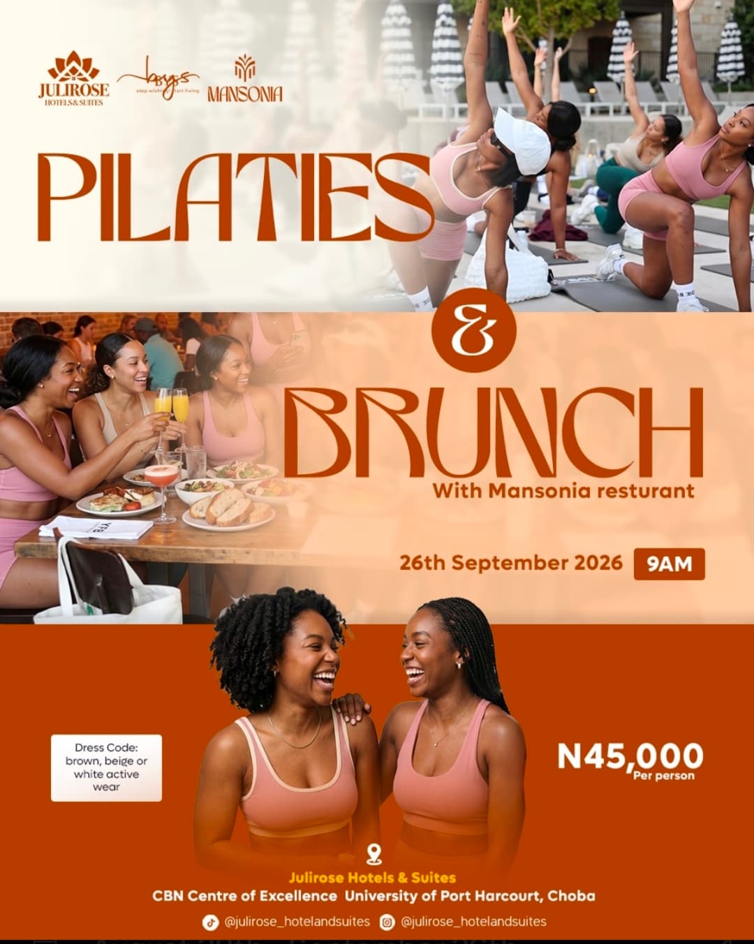 Pilates and Brunch with Mansonia Restaurant