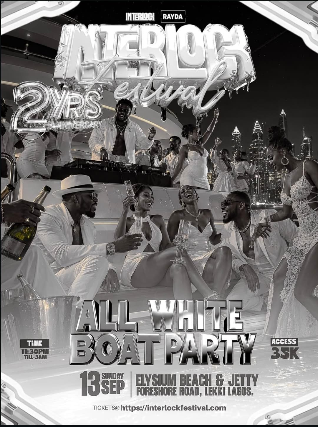 Interlock Festival – 2 Years Anniversary All White Boat Party 🛥️🤍