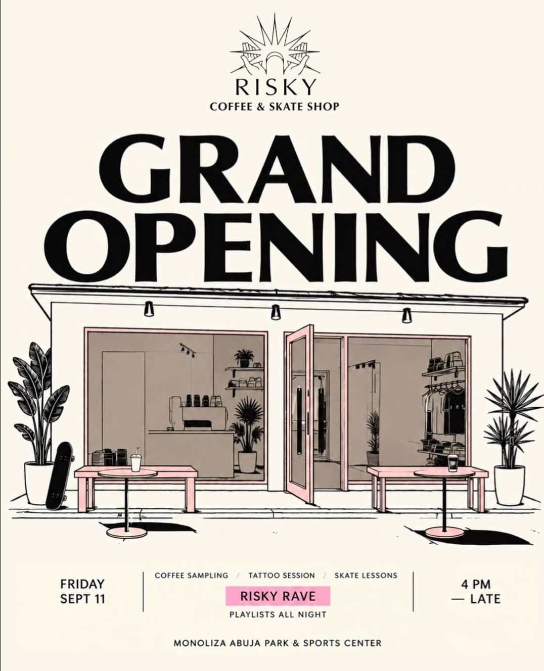 Risky Coffee & Skate Shop – Grand Opening