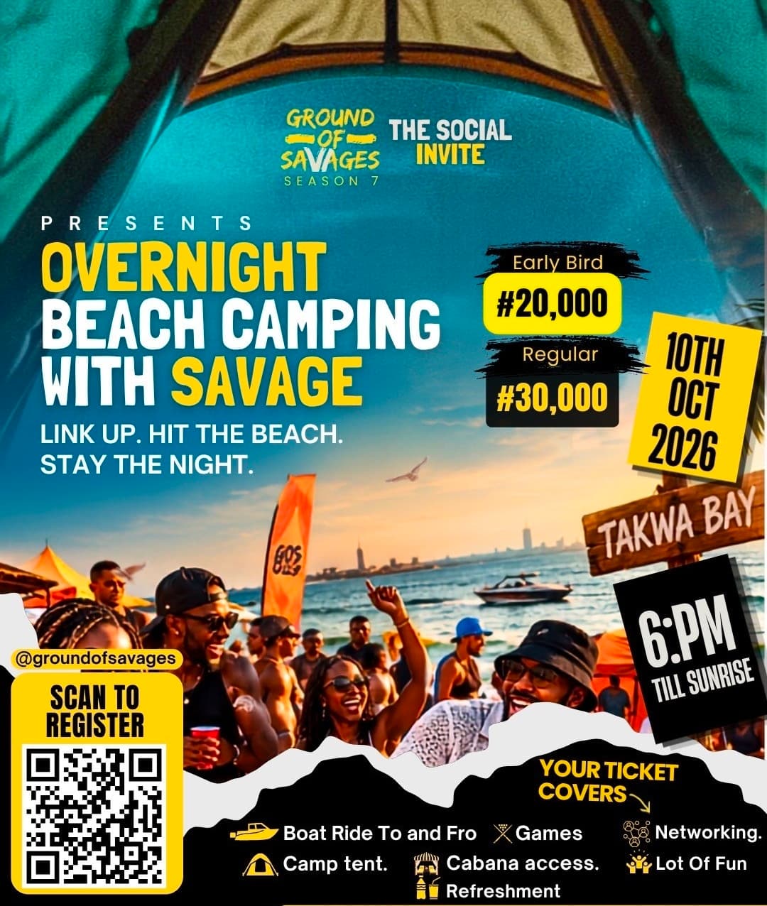 The Social Invite | GOS 7 — Overnight Beach Camping with Savage