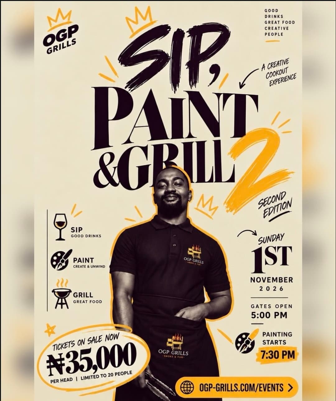 Sip, Paint & Grill 2 by OGP Grills (Second Edition)